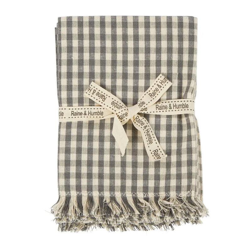 Gingham Recycled Cotton Napkin Set - 4pcs - Waha Lifestyle