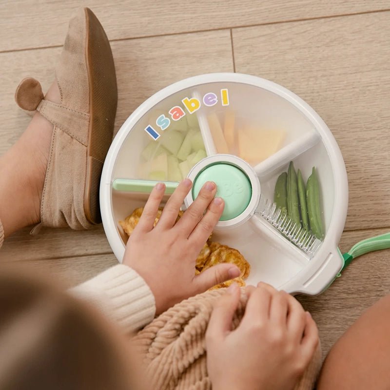Large Snack Spinner Container for Kids with Compartments