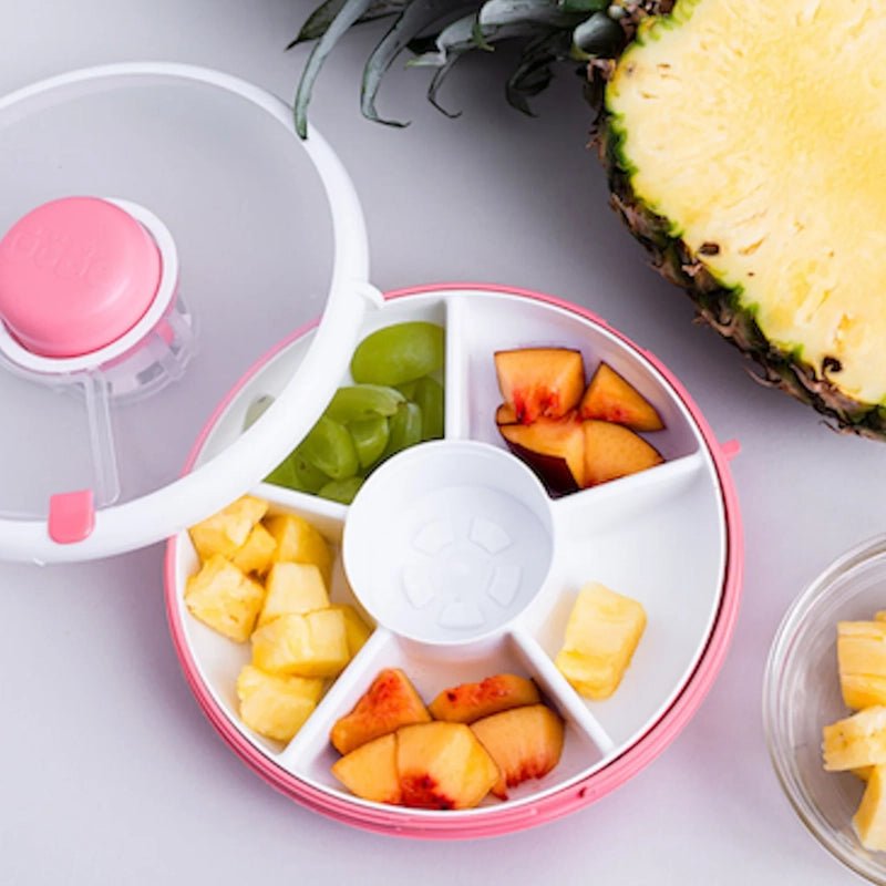 Leakproof Spinner Flip Snack Container for Kids  - 5 Compartments