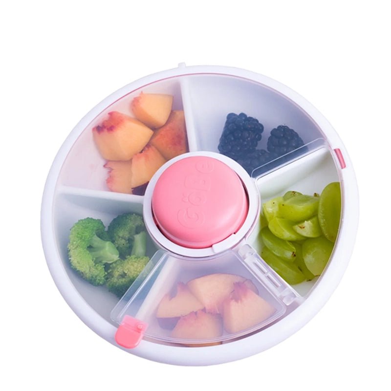 Leakproof Spinner Flip Snack Container for Kids  - 5 Compartments