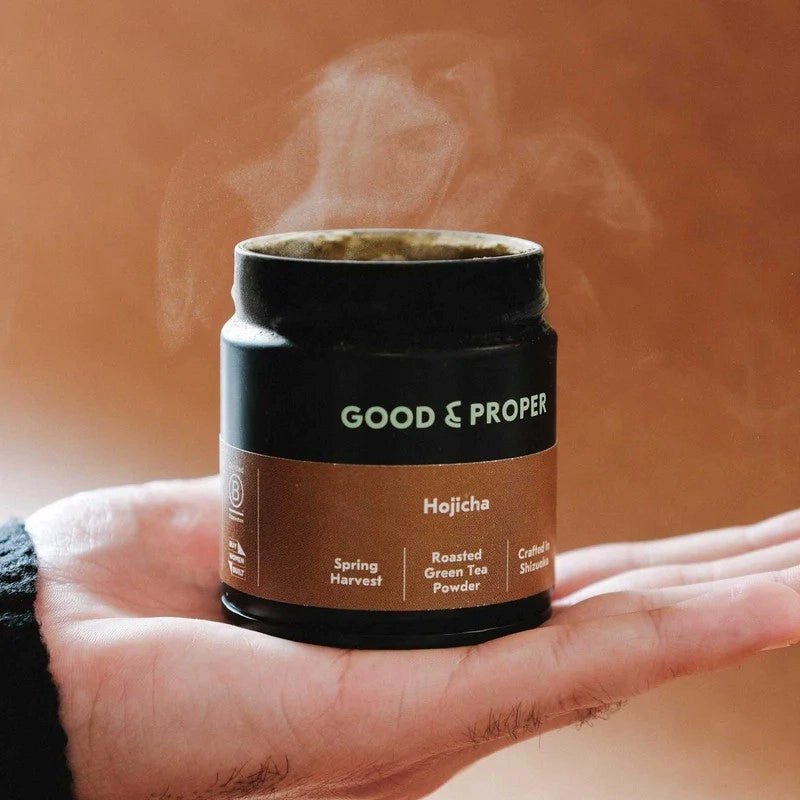 Hojicha Roasted Green Tea Powder for Low-Caffeine Tea Rituals