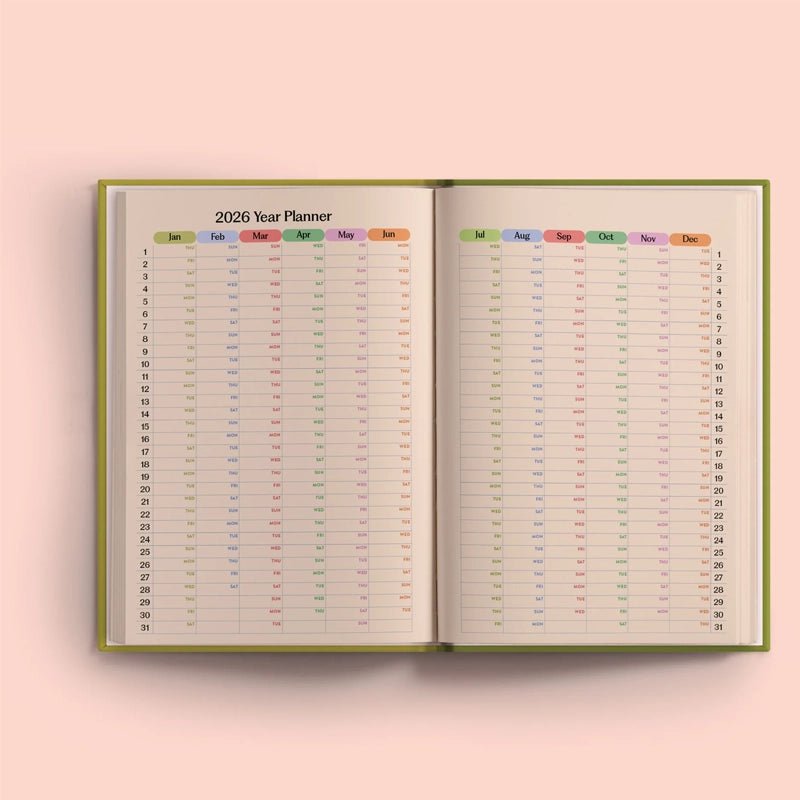 2026 Hardcover Week to View Diary - A5