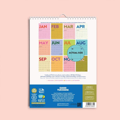 GOOD TUESDAY 2026 Wall Calendar - A4 in Kuwait - Waha Lifestyle