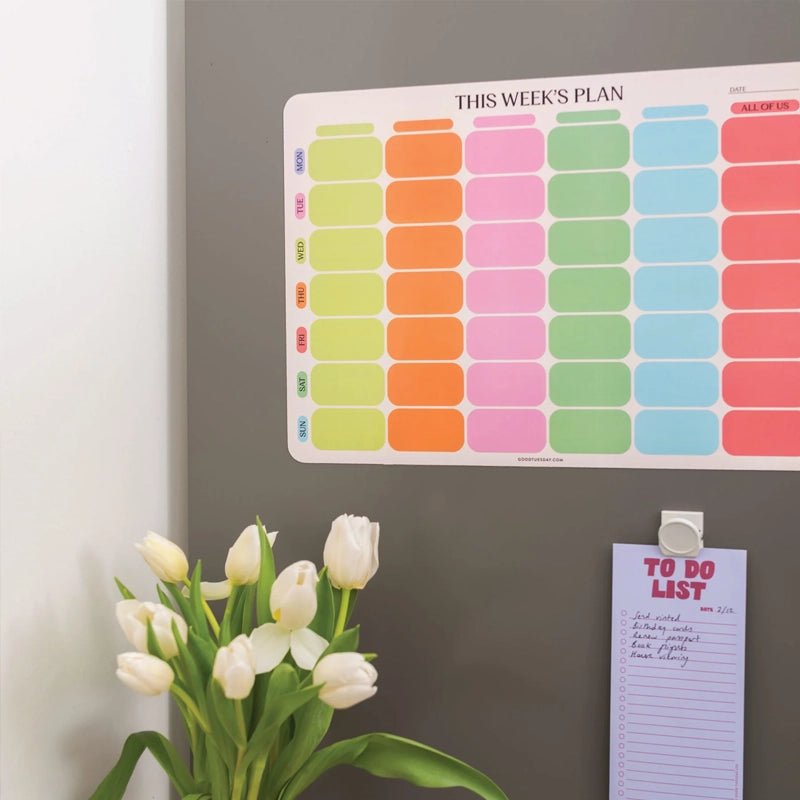 Magnetic Weekly Fridge Large Family Planner - A3 - Citrus Splash