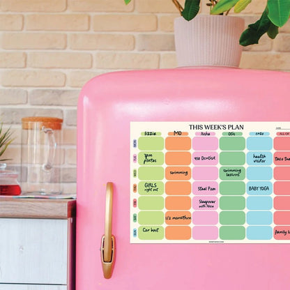 Magnetic Weekly Fridge Large Family Planner - A3 - Citrus Splash