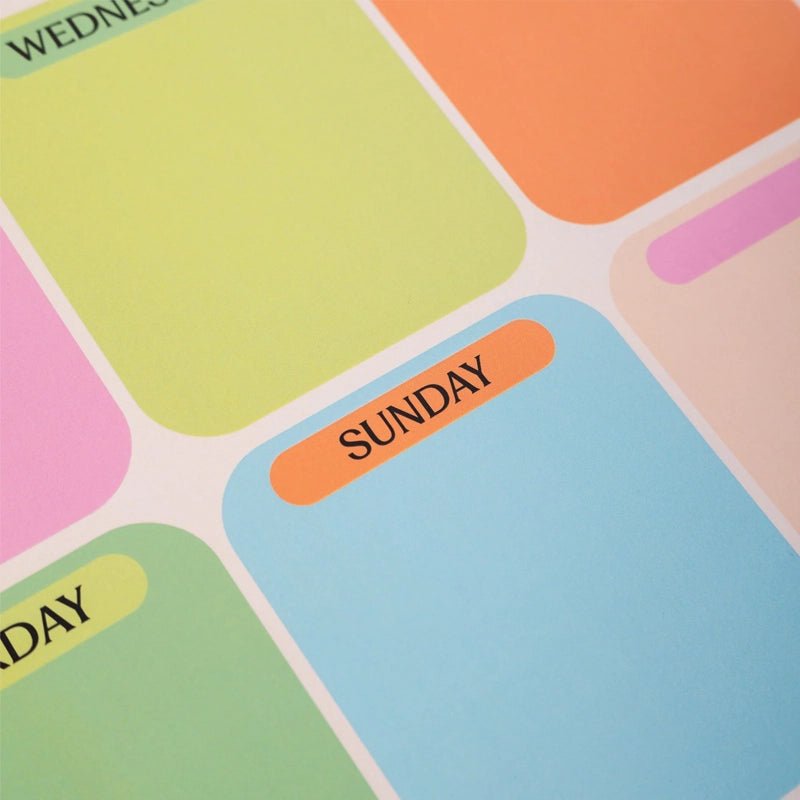 Magnetic Weekly Fridge Planner - A4 - Citrus Splash
