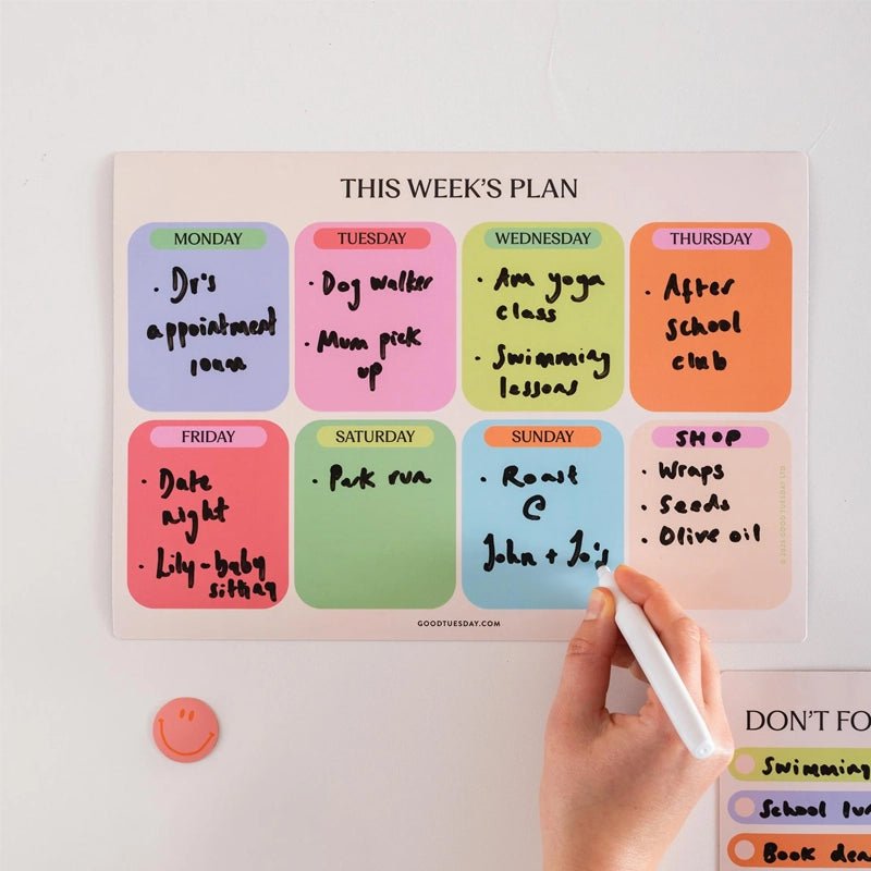 Magnetic Weekly Fridge Planner - A4 - Citrus Splash