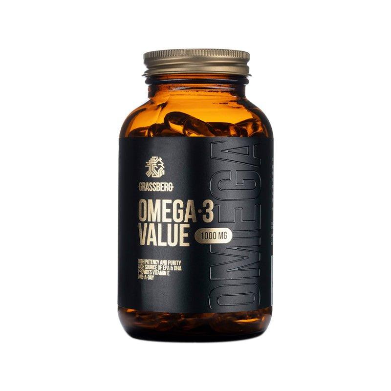 Grassberg Omega 3 Value Supplements - 60 Capsules - Waha Lifestyle