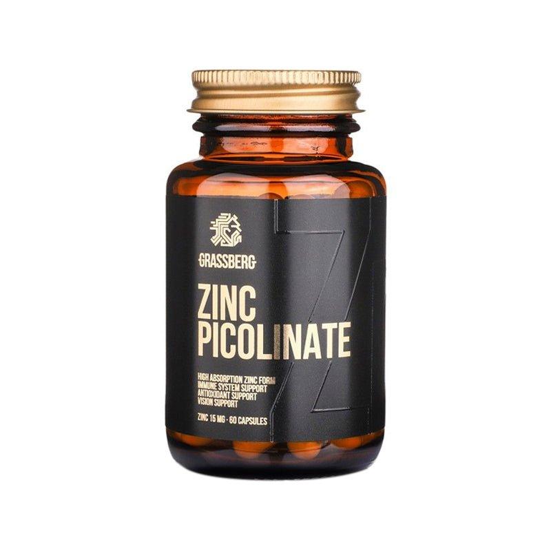 Grassberg Zinc Picolinate Supplements - 60 Capsules - Waha Lifestyle