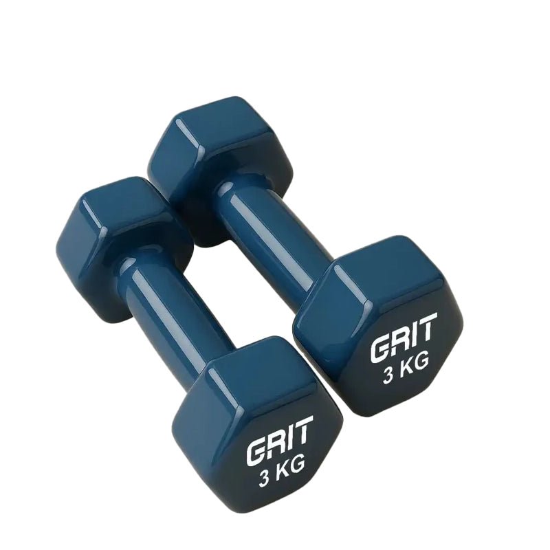 GRIT Hexagonal Vinyl Dumbbell Pair - 3Kg in Kuwait - Waha Lifestyle