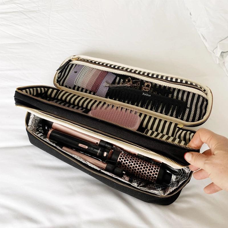 Hair Tools Double - Layer Cotton Travel Organizer Bag - Waha Lifestyle