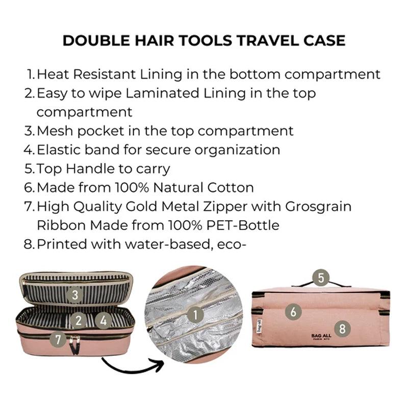 Hair Tools Double - Layer Cotton Travel Organizer Bag - Waha Lifestyle