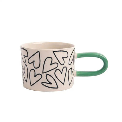 Hand - painted Glazed Ceramic Mug - Waha Lifestyle