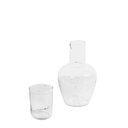 Handcrafted Pebble Glass Bedside Water Carafe Set - Waha Lifestyle