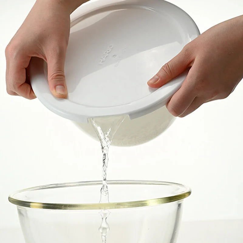 Heatproof Glass Mixing Bowls with Microwave Lids - 1.5L &amp; 2.2L, Set of 2