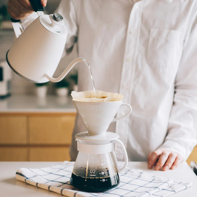 V60 Ceramic Pour-Over Coffee Brewing Kit with Server &amp; Filters - 1-4 Cups