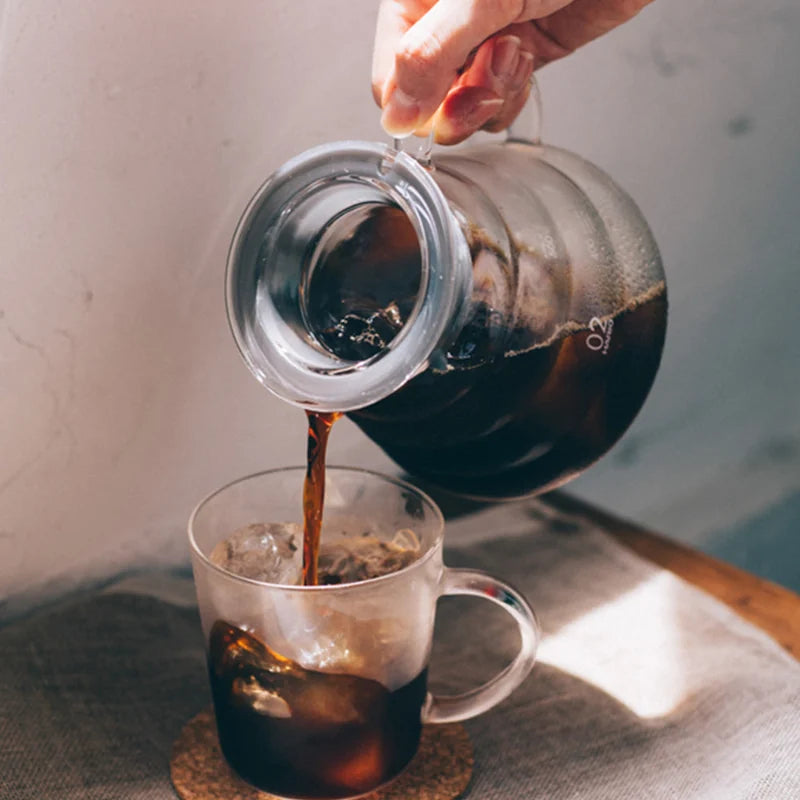 V60 Heatproof Glass Coffee Server with Glass Lid - 600ml