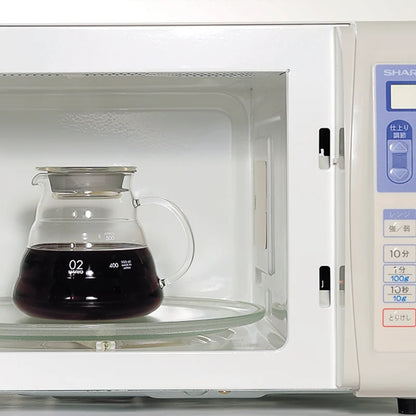 V60 Heatproof Glass Coffee Server with Glass Lid - 600ml