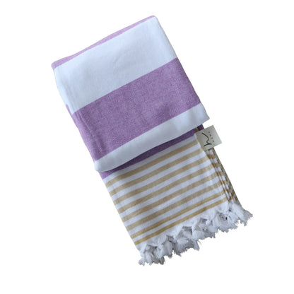 HAWA Ceda Multicolor Striped Cotton Beach Towel in Kuwait - Waha Lifestyle