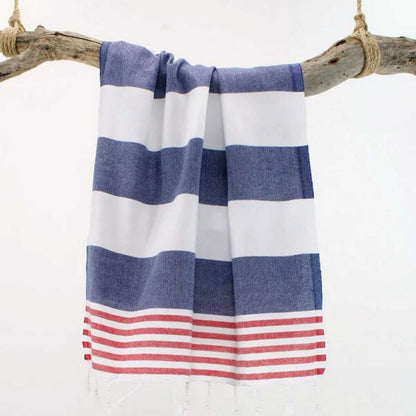 HAWA Ceda Multicolor Striped Cotton Beach Towel in Kuwait - Waha Lifestyle