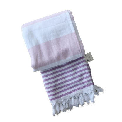HAWA Ceda Multicolor Striped Cotton Beach Towel in Kuwait - Waha Lifestyle