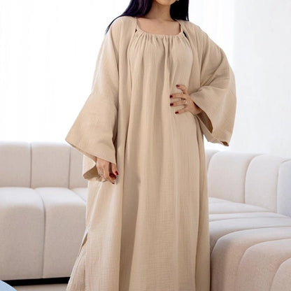 Fiona Halter Neck Long Dress - Beige