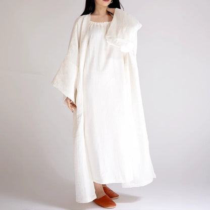 Fiona Halter Neck Long Dress - White