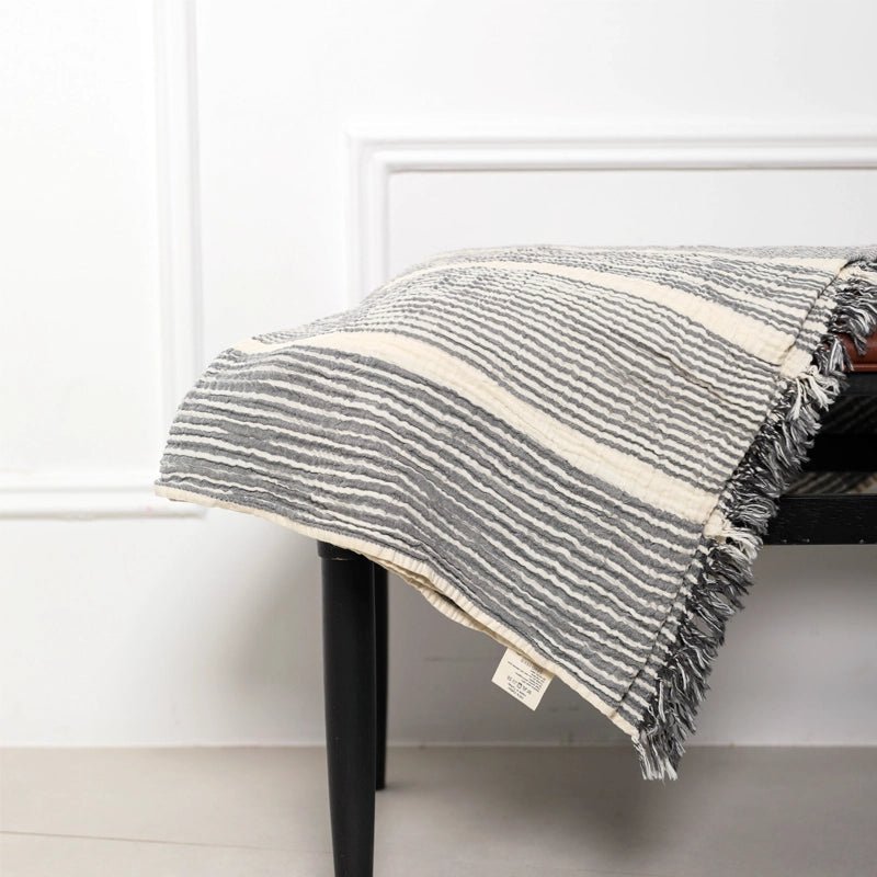 HAWA Milan Striped Turkish Cotton Beach Towel in Kuwait - Waha Lifestyle