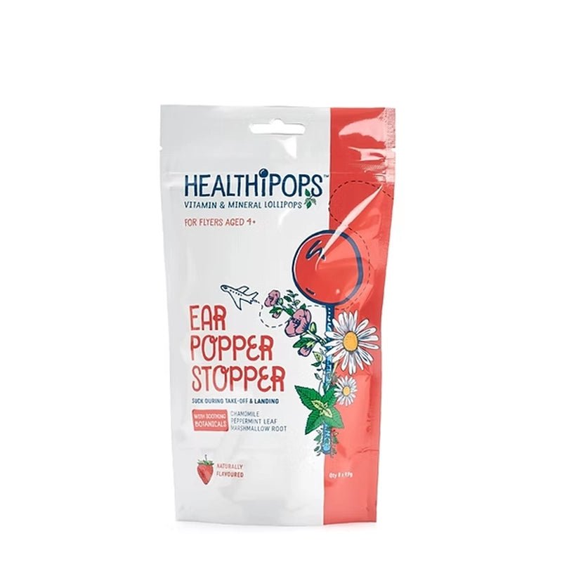 HEALTHIPOPS Ear Popper Stopper Pressure Relief Lollipop - Strawberry Flavour in Kuwait - Waha Lifestyle