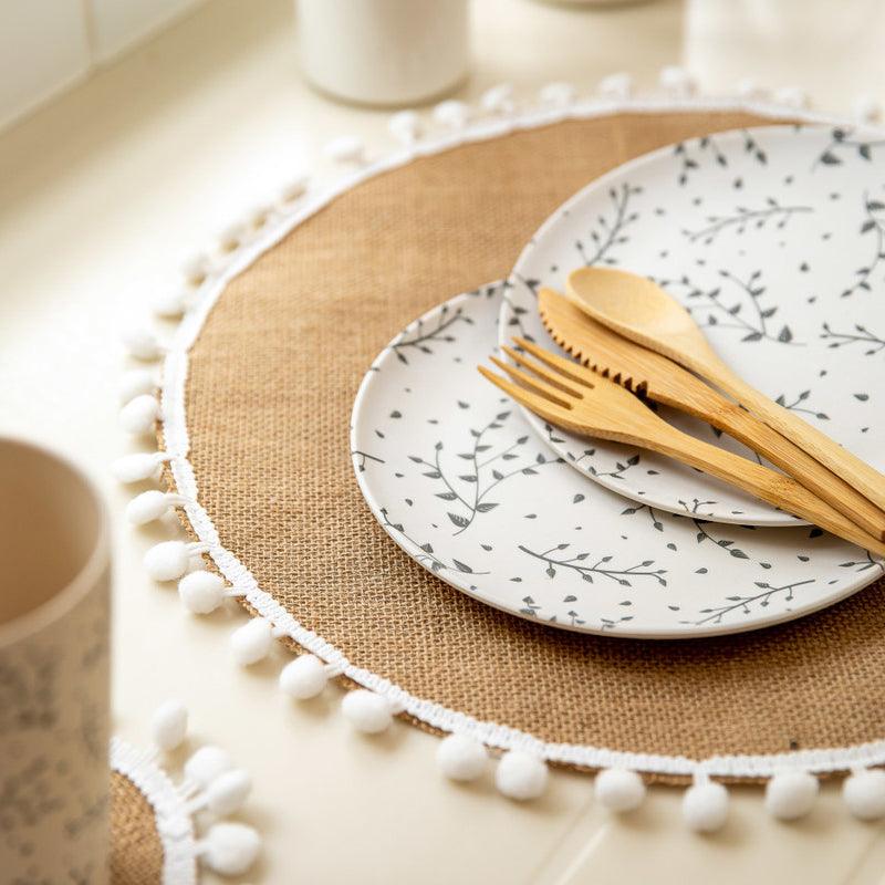 Hessian Woven Placemats - 4pcs - Waha Lifestyle