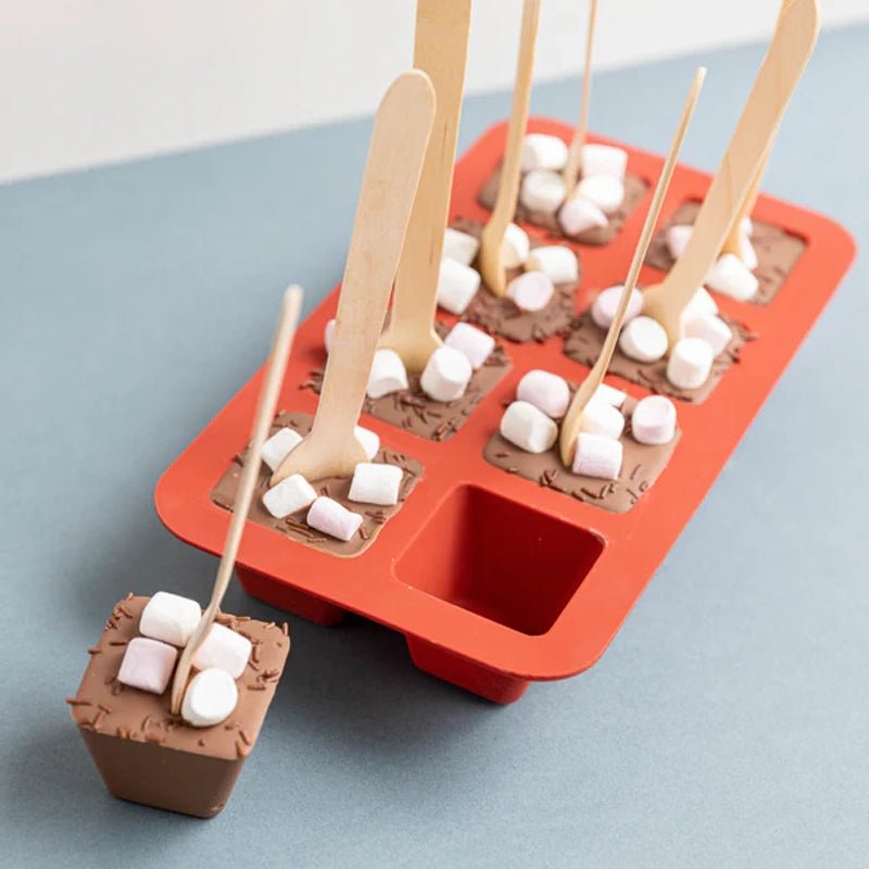 Hot Chocolate Mould with 24 - Pack Spoons - Red - Waha Lifestyle