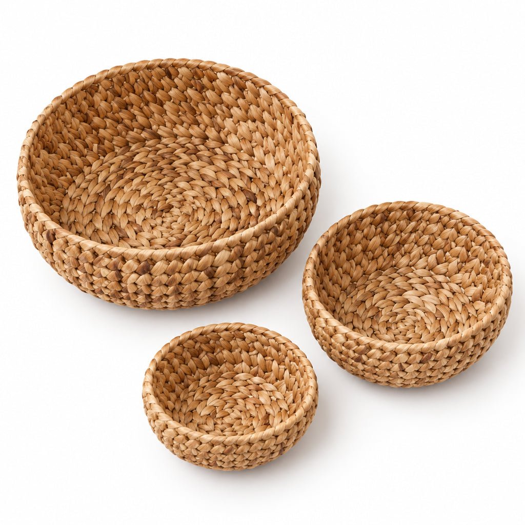 HOUSE DOCTOR Handwoven Storage Basket Set of 3 in Kuwait - Waha Lifestyle