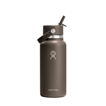 Insulated Water Bottle With Wide Mouth &amp; Straw Cap - 950ml