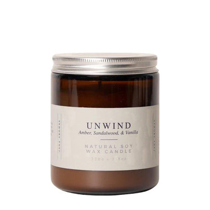 Jana Aromas Unwind Natural Soy Wax Candle - 220g - Waha Lifestyle