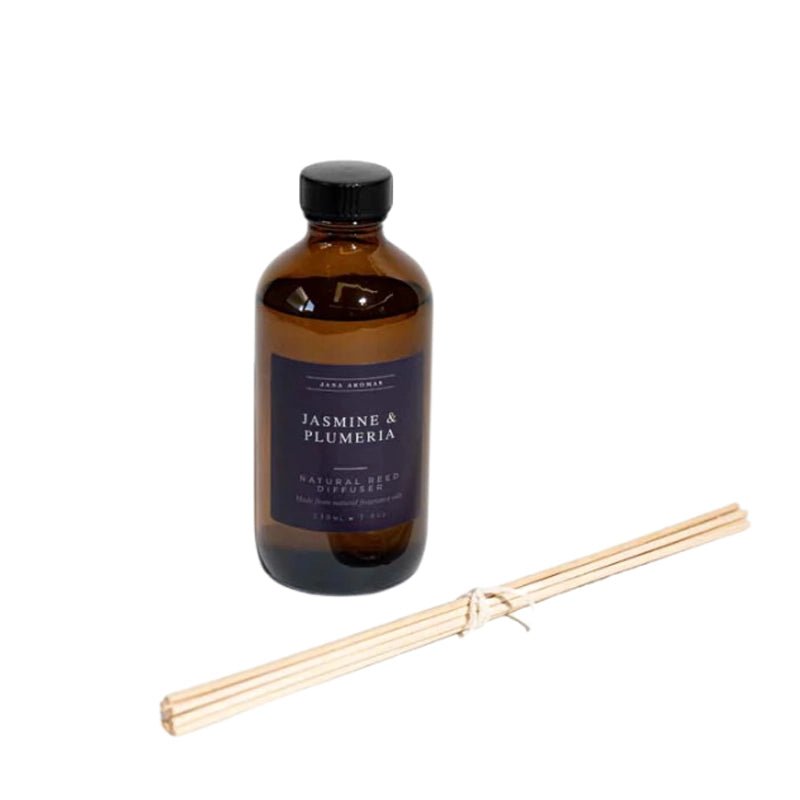 Jasmine and Plumeria Natural Reed Diffuser - 230ml - Waha Lifestyle