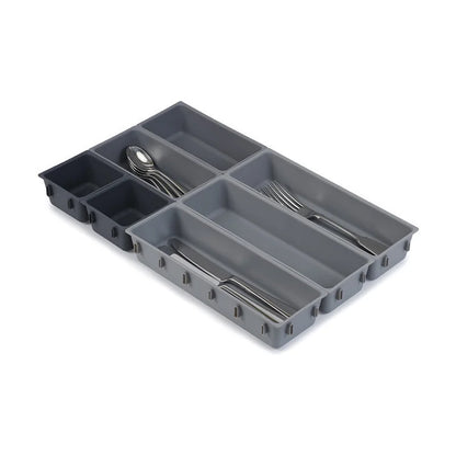 Blox Modular Clip-Together Drawer Organizer Set - 7pcs, Grey