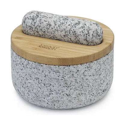 Dash Granite Pestle &amp; Mortar with Reversible Bamboo Lid - 15.5cm