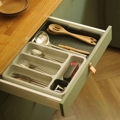 DrawerStore Expandable Cutlery Tray for Drawers 29-48cm - Grey