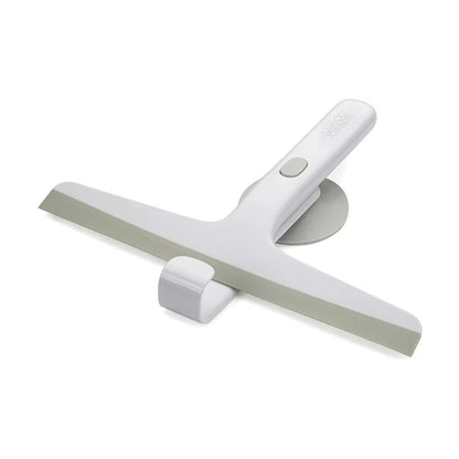 EasyStore Slimline Shower Squeegee with Suction Holder &amp; Hook - Light Grey
