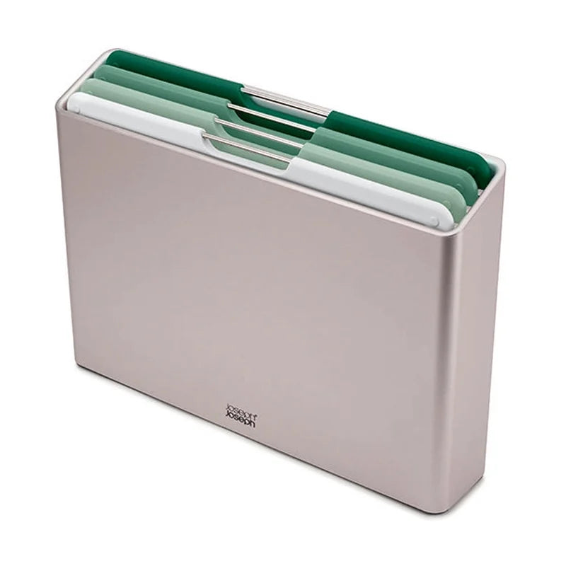 Folio Colour-Coded Chopping Board Set with Storage Case - Large, 4pcs, Green