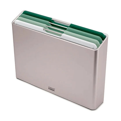 Folio Colour-Coded Chopping Board Set with Storage Case - Large, 4pcs, Green