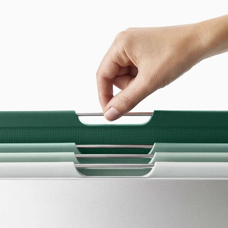 Folio Colour-Coded Chopping Board Set with Storage Case - Large, 4pcs, Green