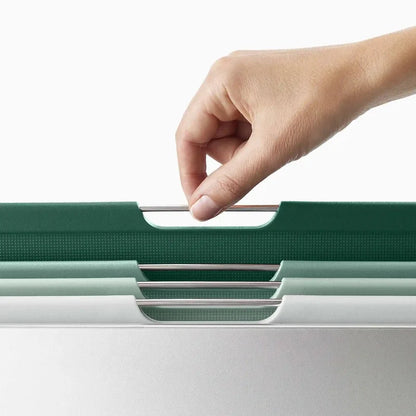 Folio Colour-Coded Chopping Board Set with Storage Case - Large, 4pcs, Green