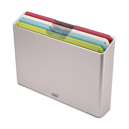 Folio Icon Colour-Coded Chopping Board Set with Storage Case - Large, 4pcs