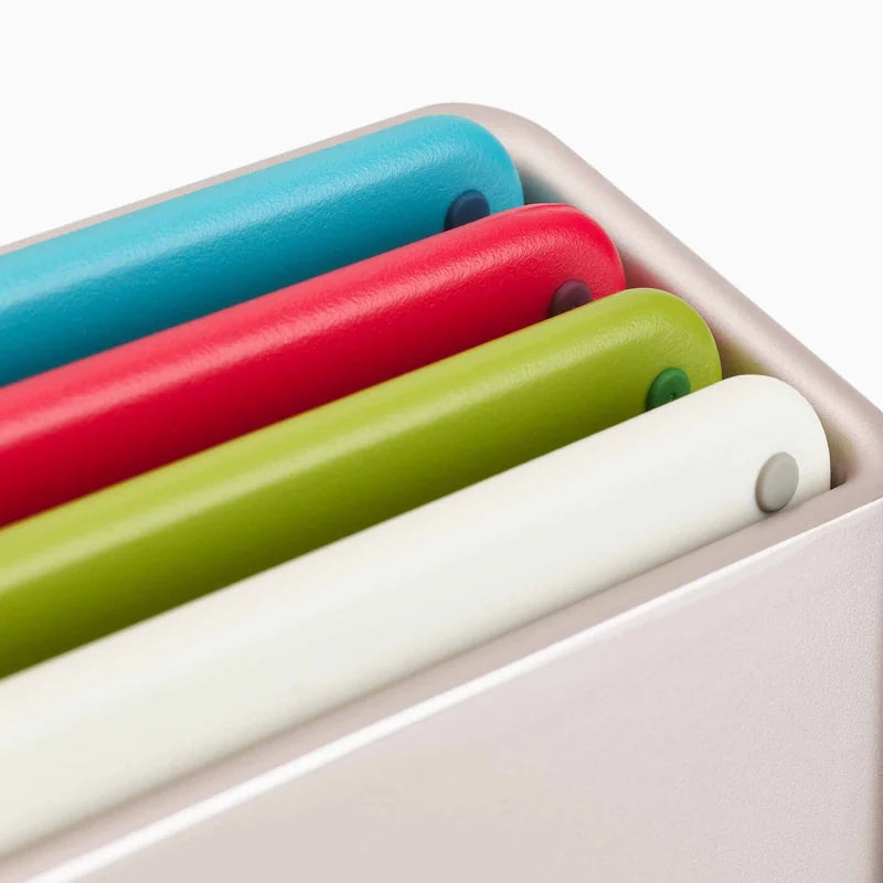Folio Icon Colour-Coded Chopping Board Set with Storage Case - Large, 4pcs