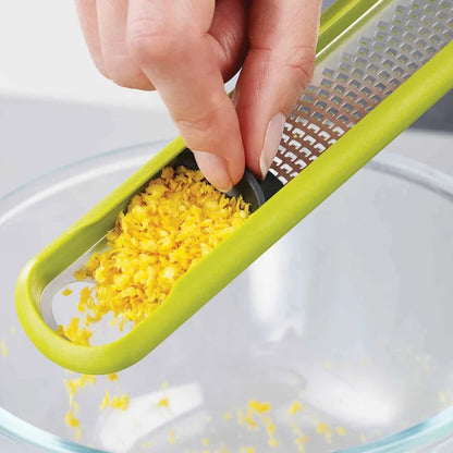 Handi-Zest Citrus Zester with Blade Wiper &amp; Protective Cover - Green