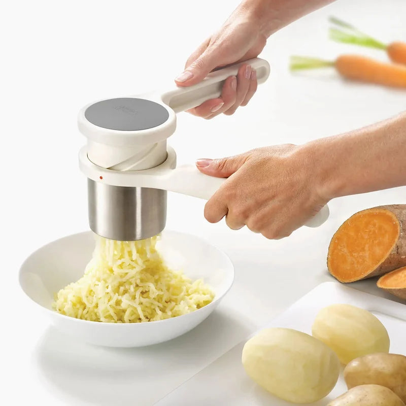 Helix Twist-Action Potato Ricer - White