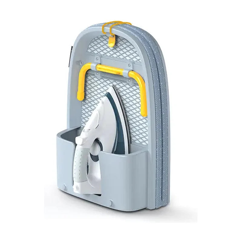 Pocket Folding Table-Top Ironing Board with Iron Storage - 90cm, Grey