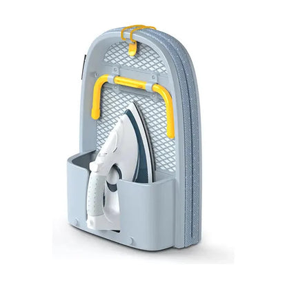 Pocket Folding Table-Top Ironing Board with Iron Storage - 90cm, Grey