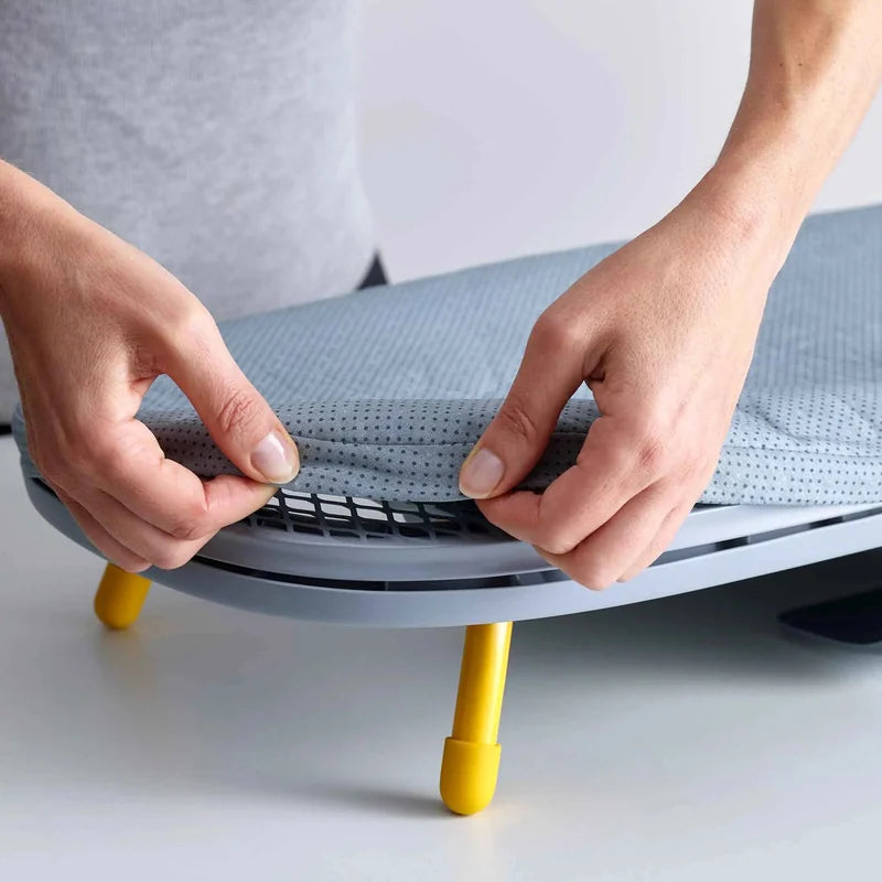 Pocket Folding Table-Top Ironing Board with Iron Storage - 90cm, Grey